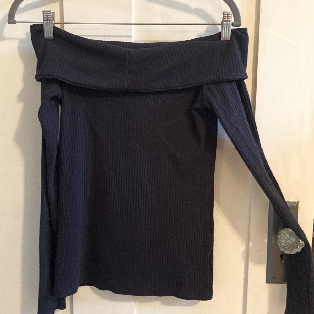 Black off the shoulder top